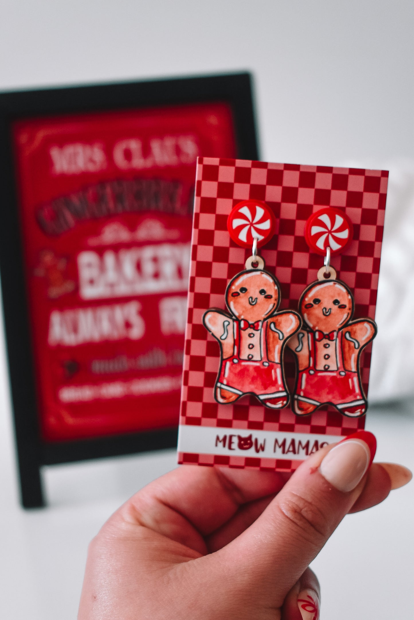 Pantaloon gingerbread wooden dangles