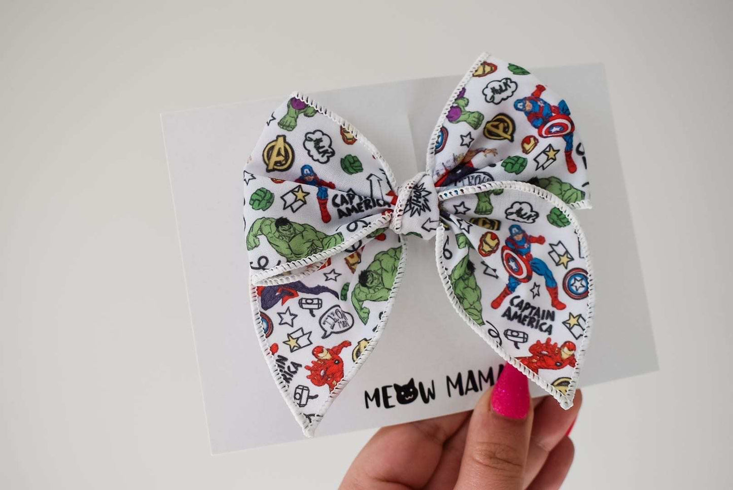 Avengers mash up mini whimsical sailor bow