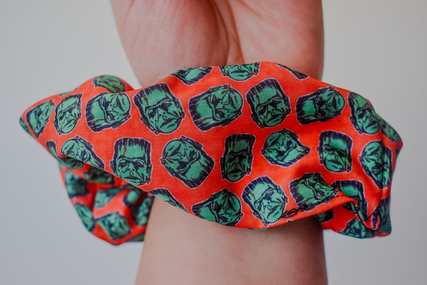Retro Frankenstein scrunchie