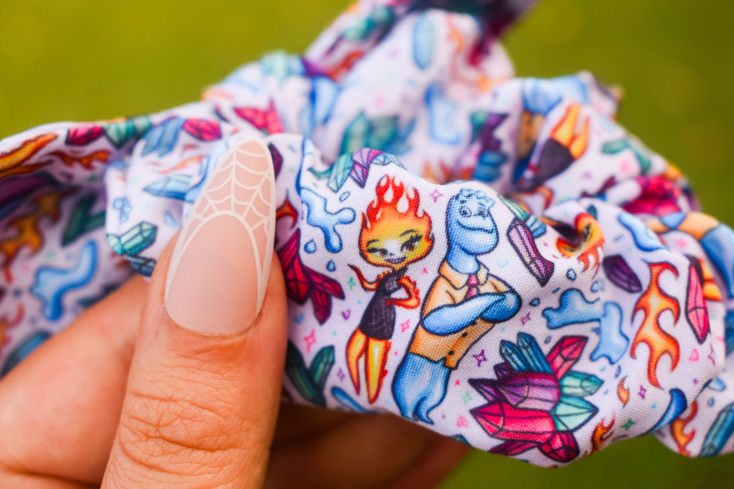 Elemental small twist scrunchie