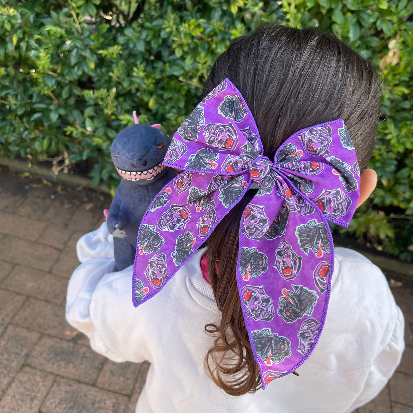 Godzilla vs King Kong 5 inch hand tied sailor bow