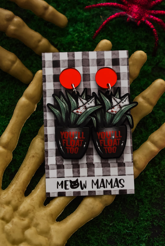 Pennywise planter Acrylic earrings