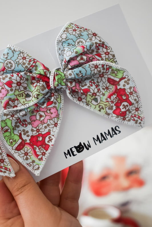 Christmas carebear mini whimsical sailor bow