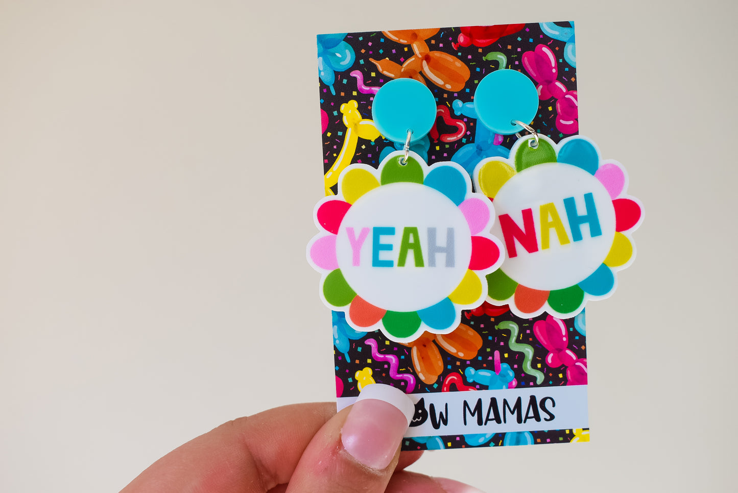 Yeah nah dangle earrings