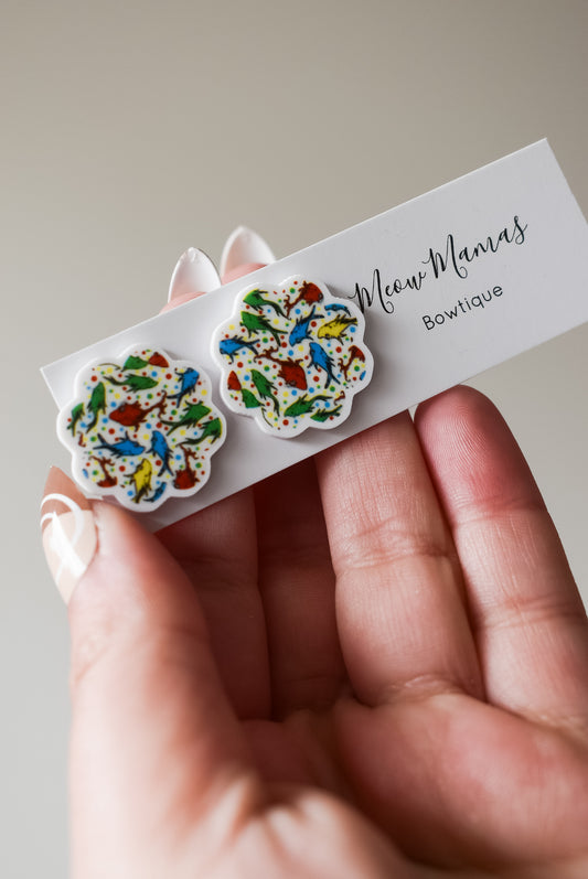 One fish , two fish stud earrings