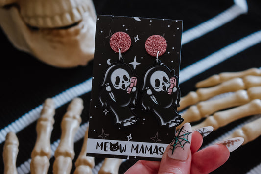 Kewpie ghostface Acrylic earrings