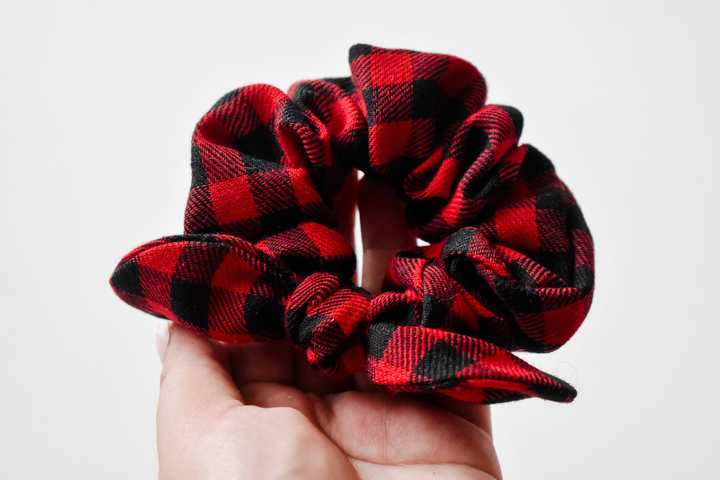 Buffalo plaid small twist scrunchie