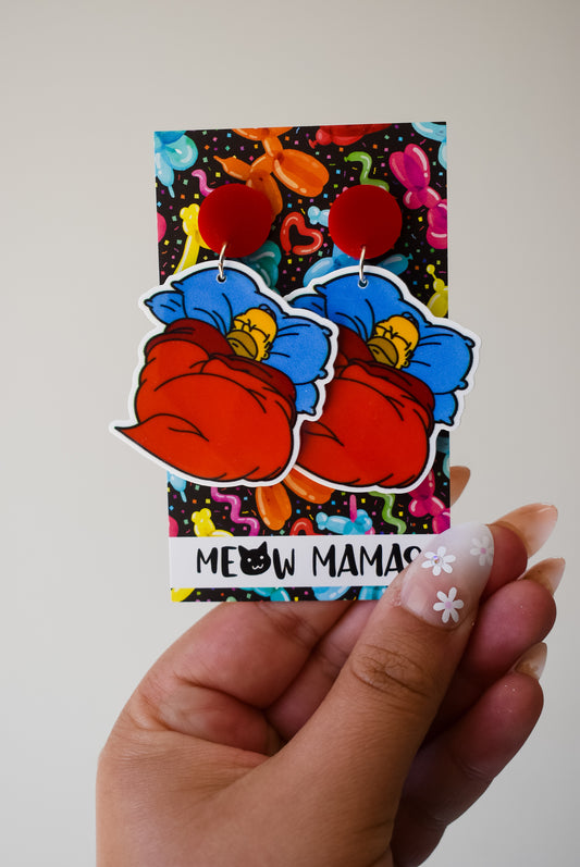 Big Toasty Cinammon Bun dangle earrings