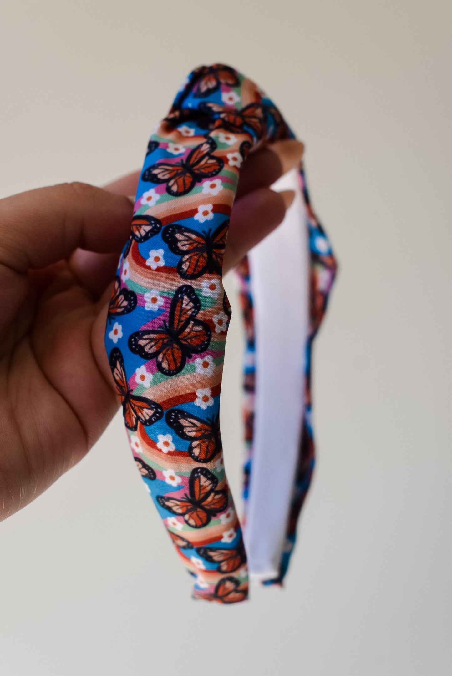 Rainbow Butterflies hard headband