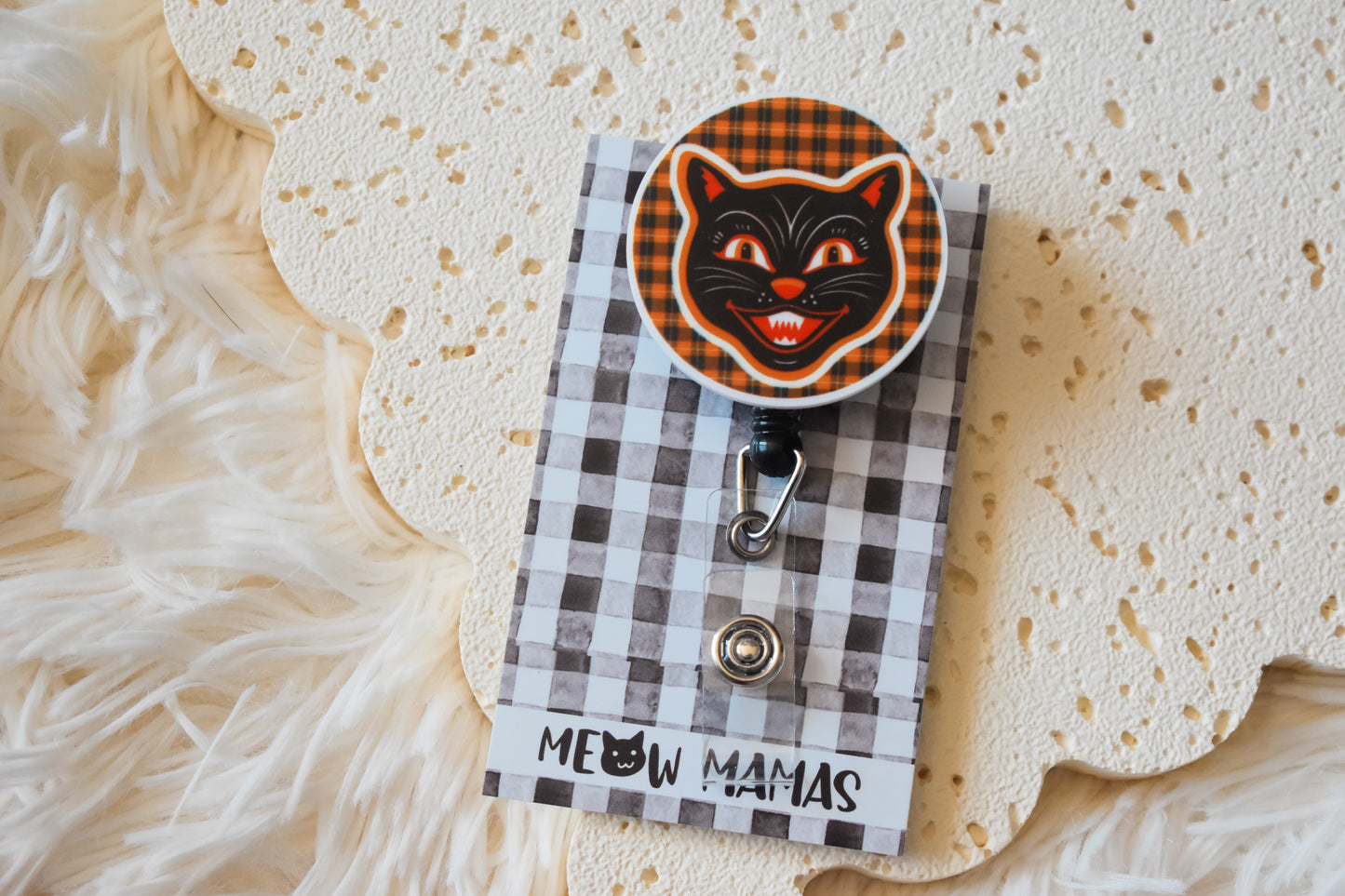 Black cat Badge reel