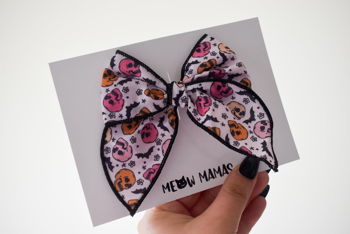 Muted skulls mini whimsical sailor bow