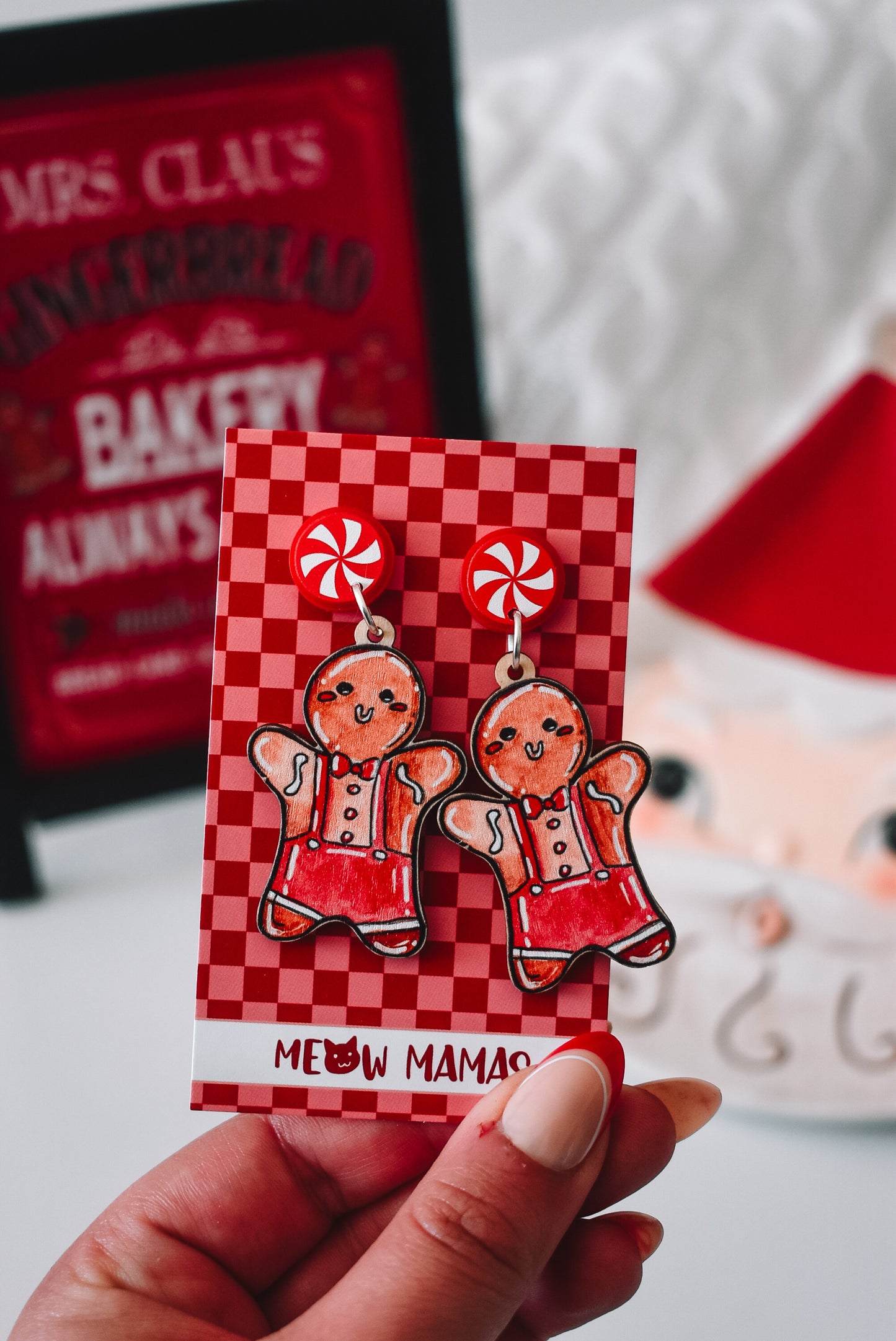 Pantaloon gingerbread wooden dangles