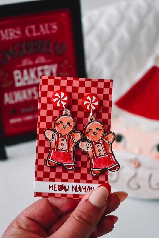 Pantaloon gingerbread wooden dangles