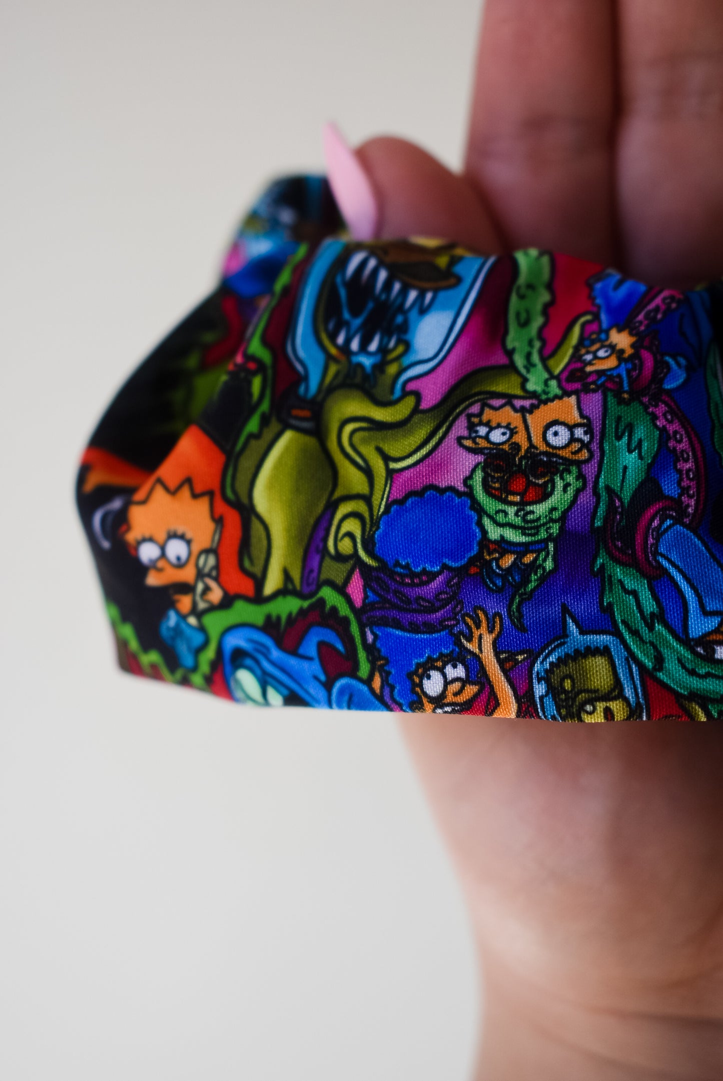 Vibrant Treehouse of horror scrunchie