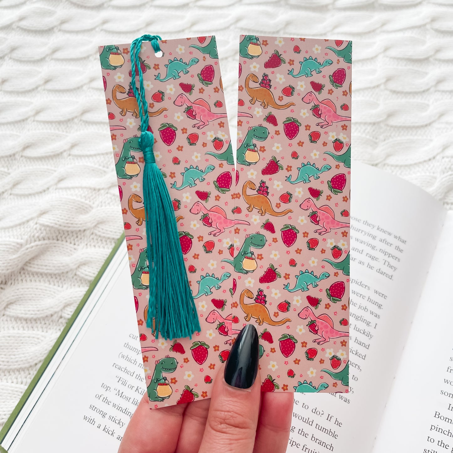 Prehistoric strawberry fields bookmark