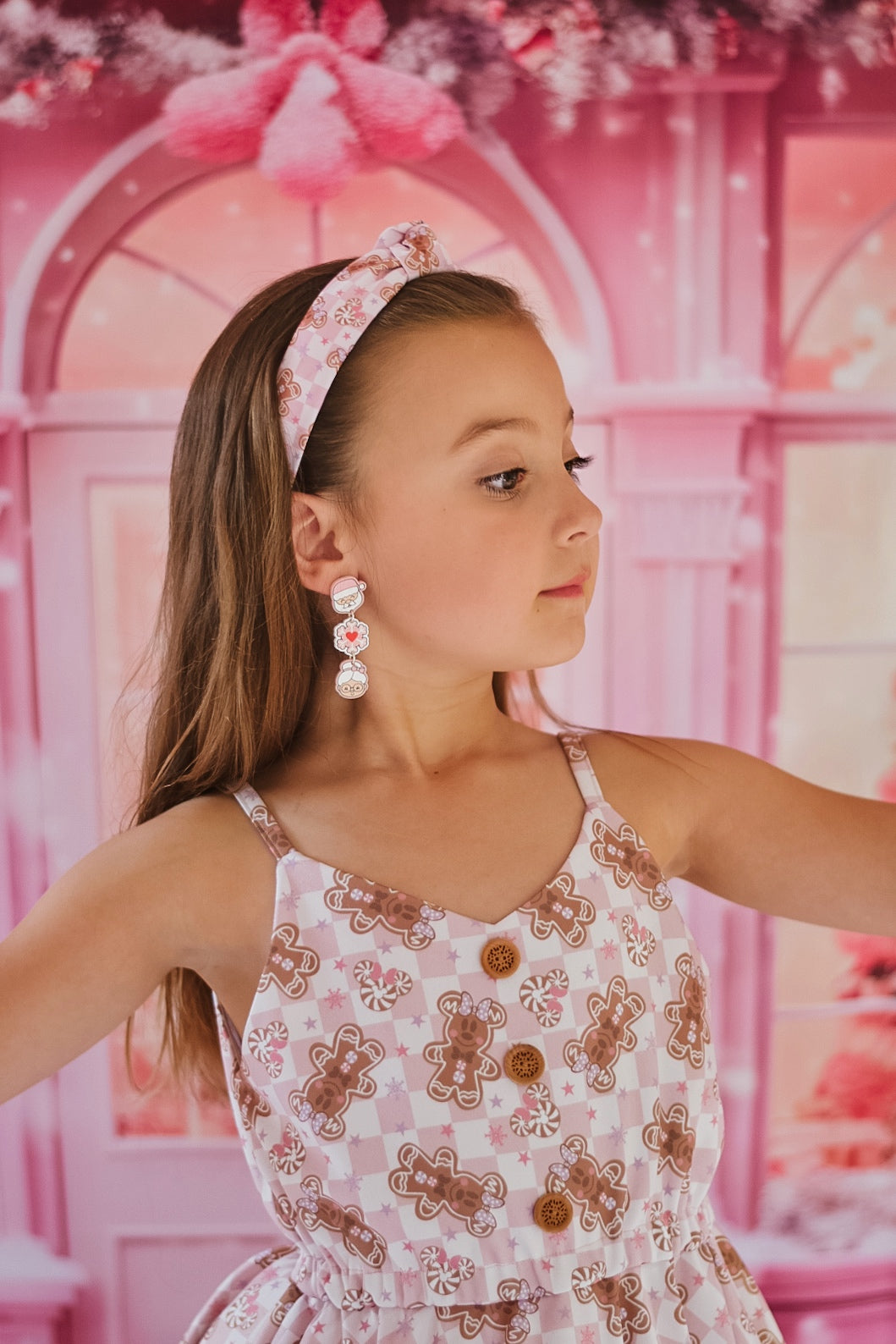 Mr & Mrs Claus dangle earrings