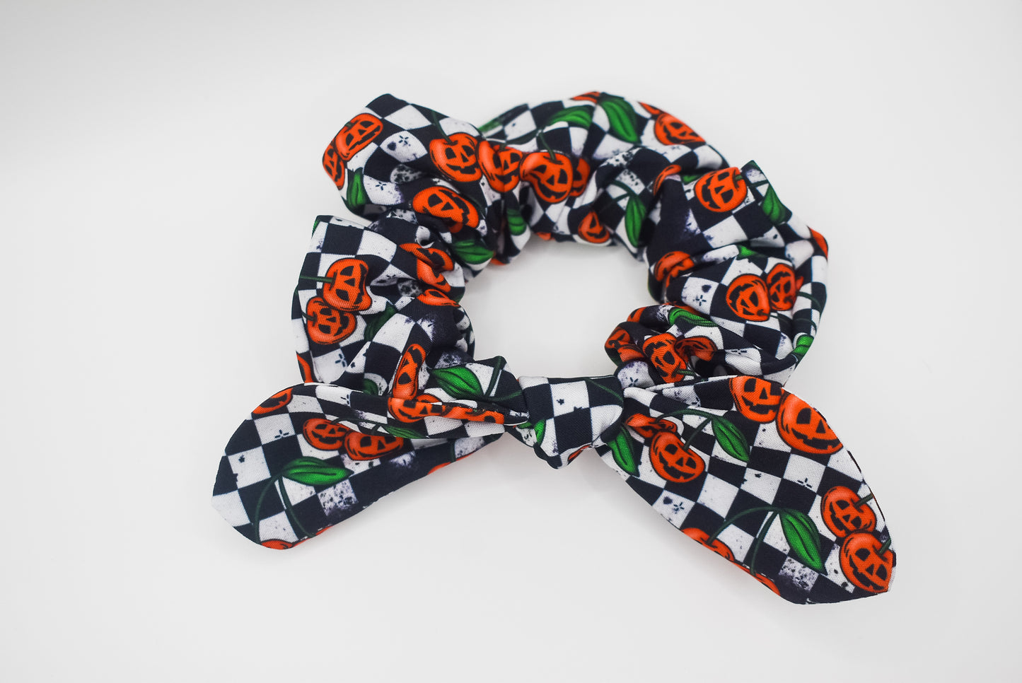 Pumpkin cherry small twist scrunchie