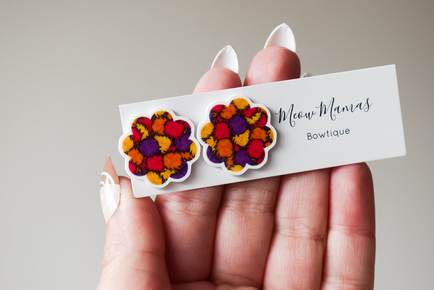 Truffula tree stud earrings