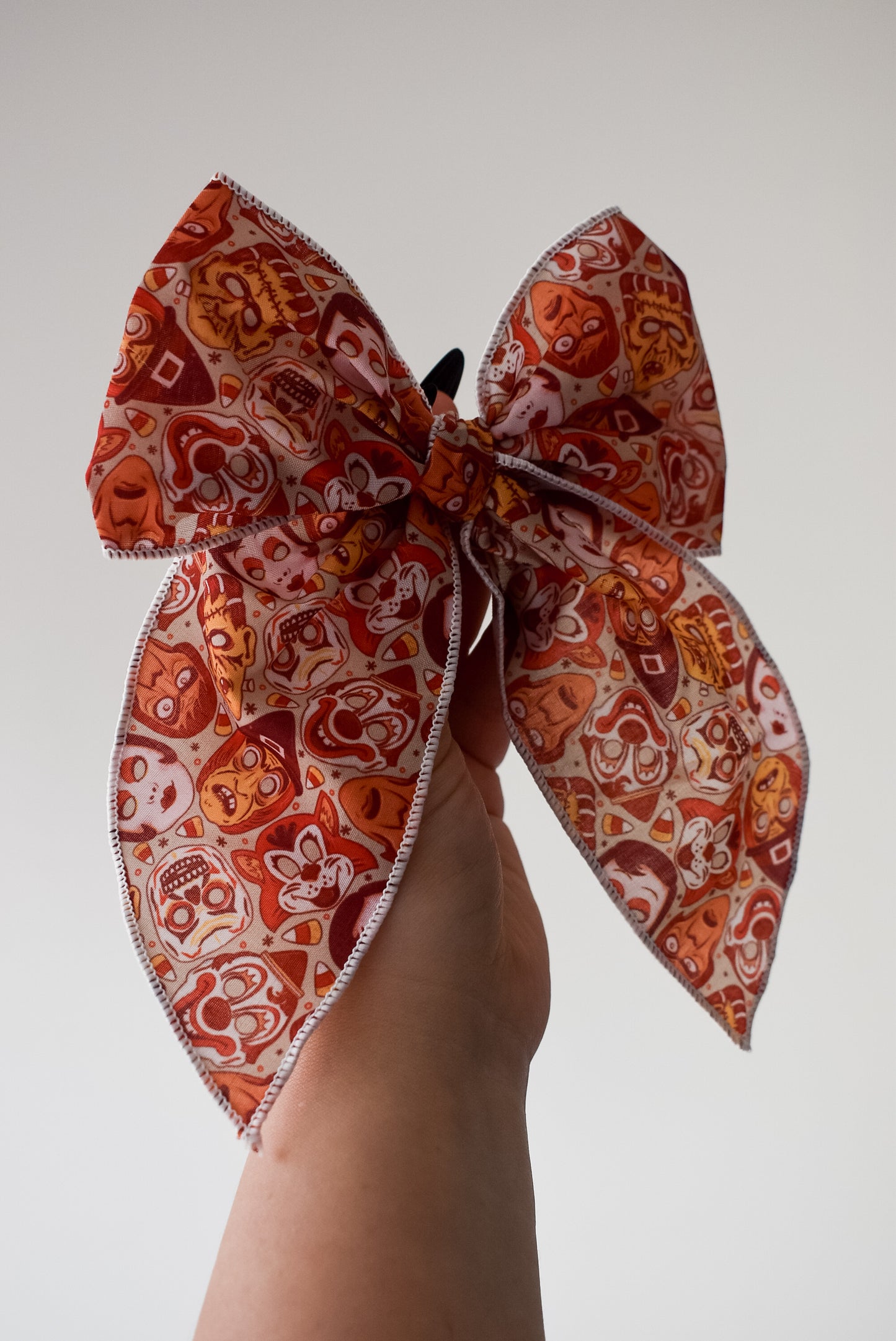 Muted masks 5 inch hand tied sailor bow