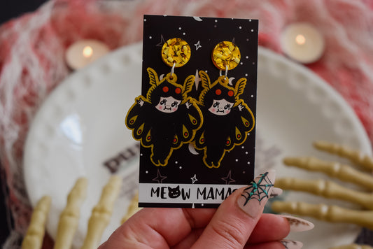 Kewpie Mothman Acrylic earrings