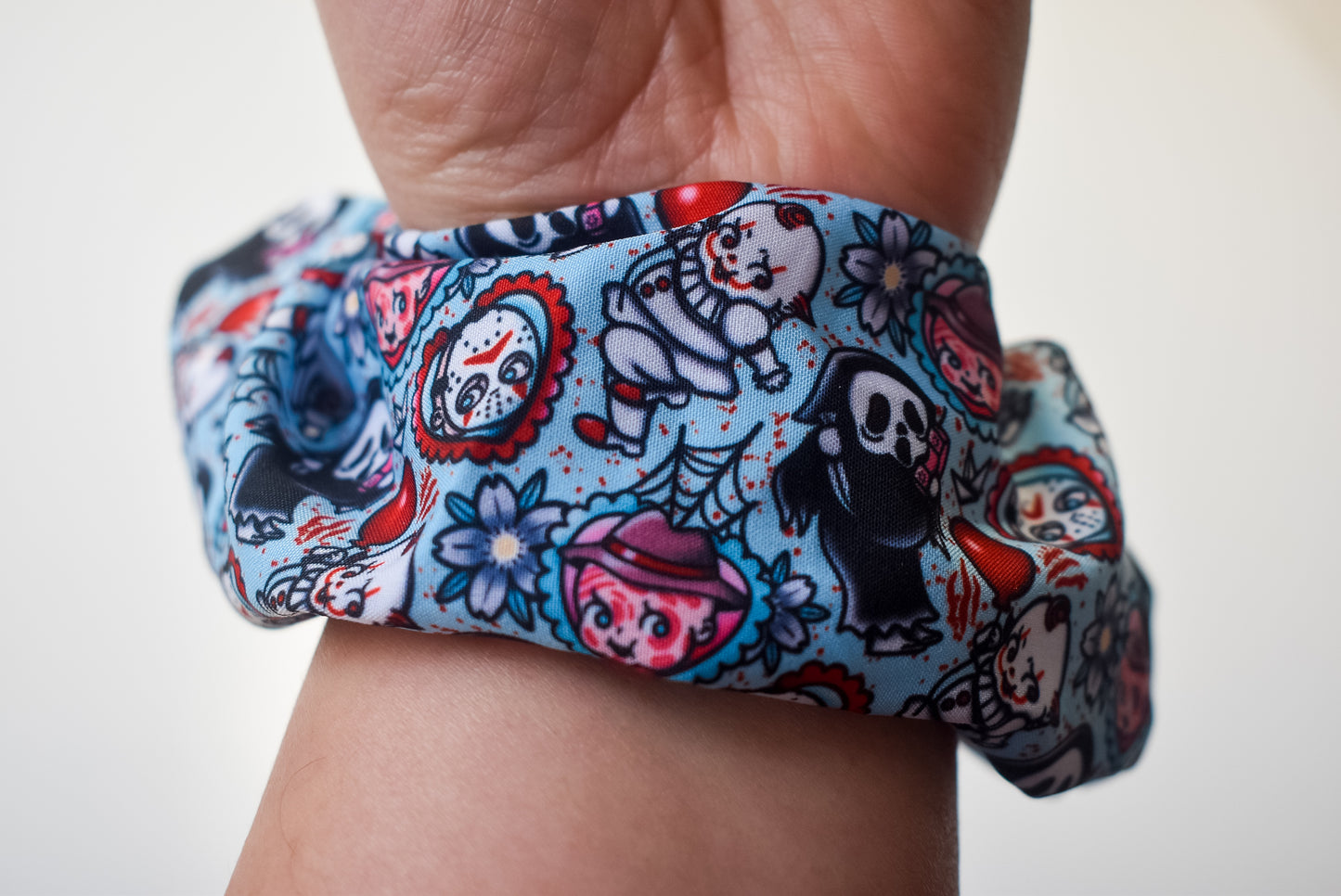 Kewpie horror scrunchie
