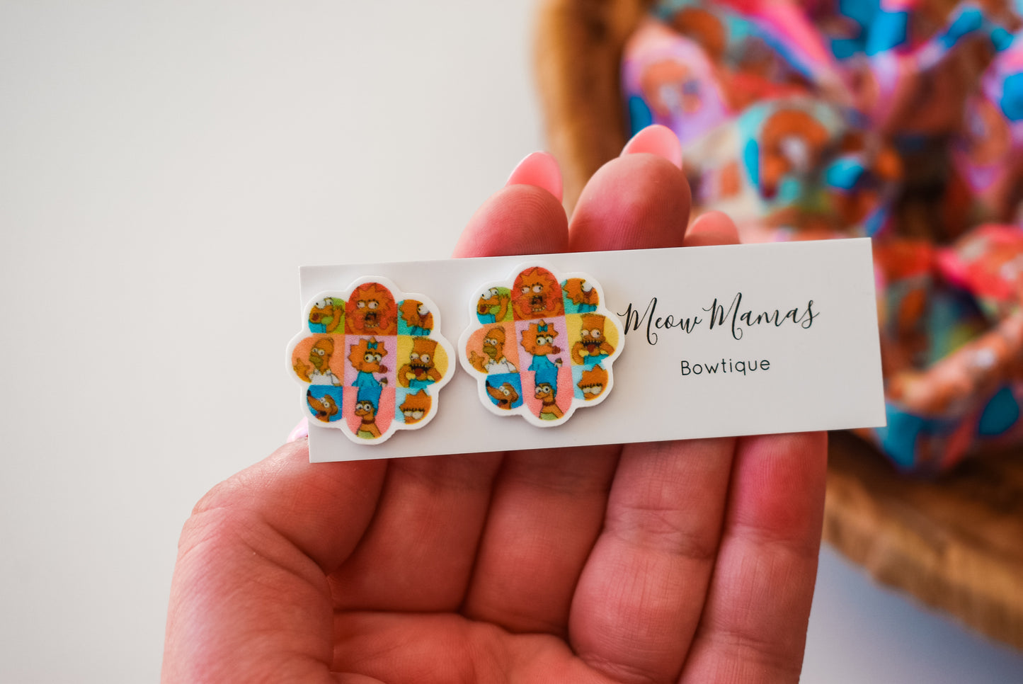 Vintage Simpsons stud earrings