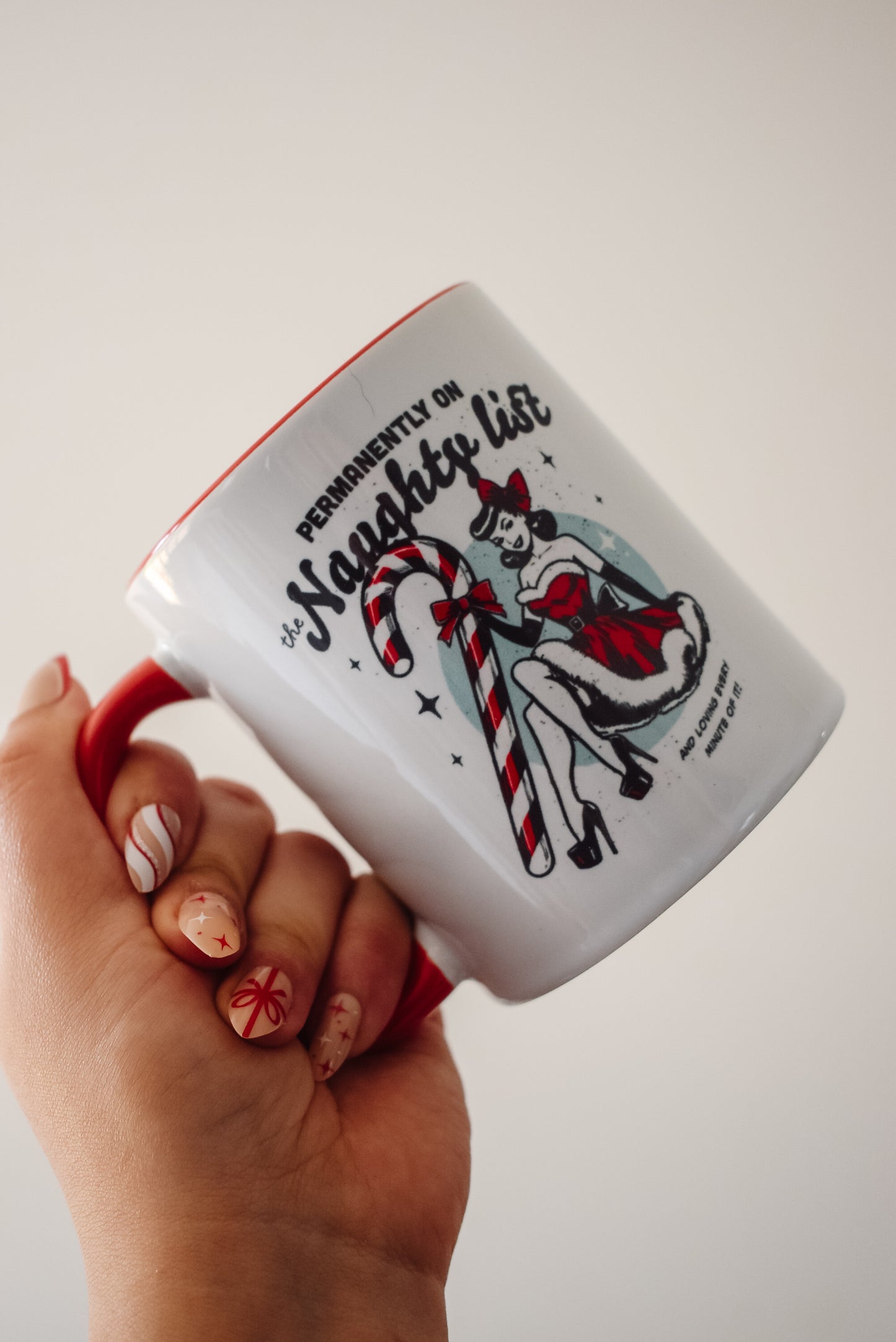 On the naughty list mug