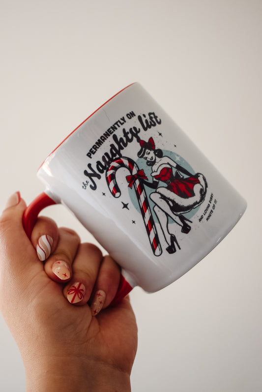 On the naughty list mug