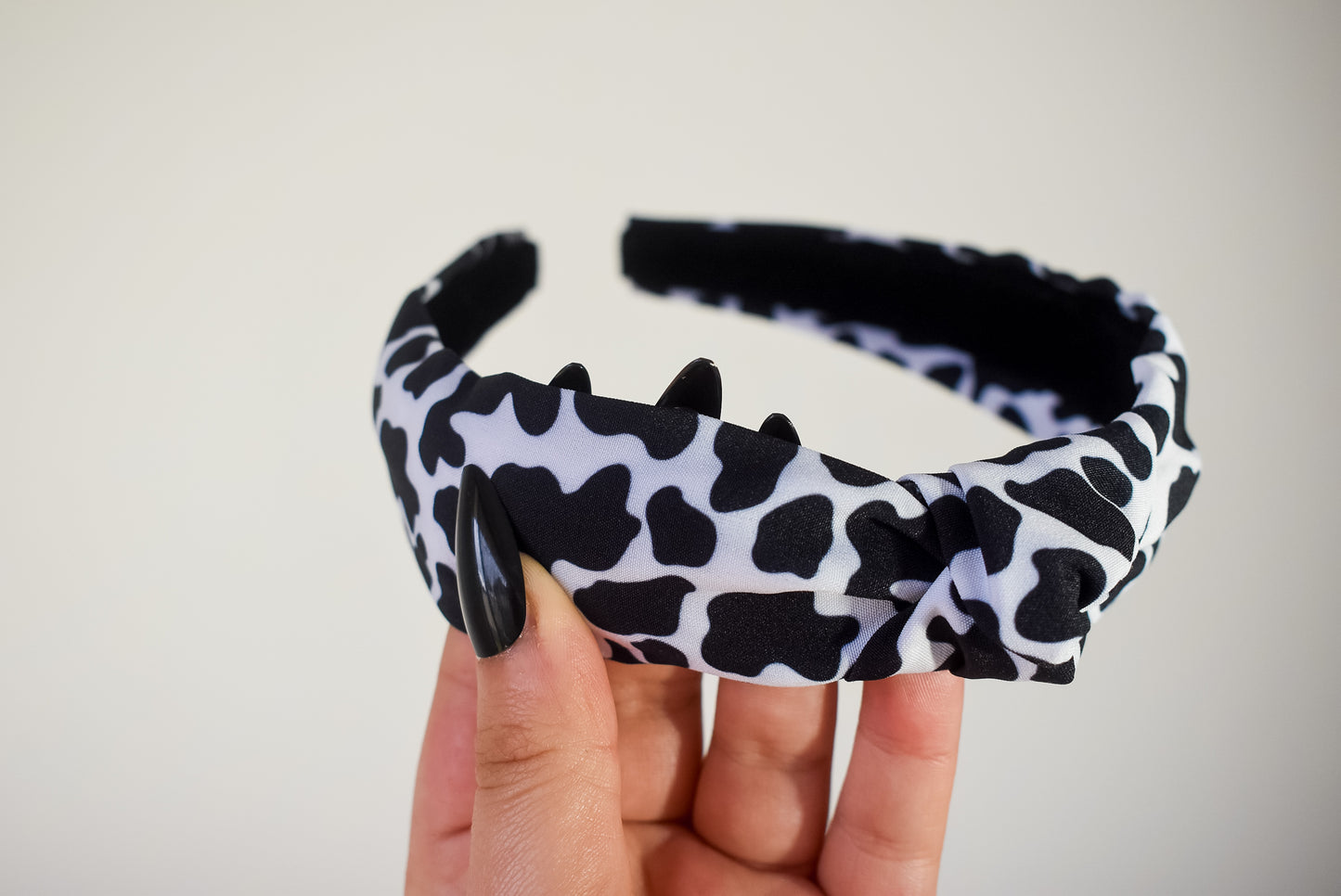 Cow Top Knot hard headband