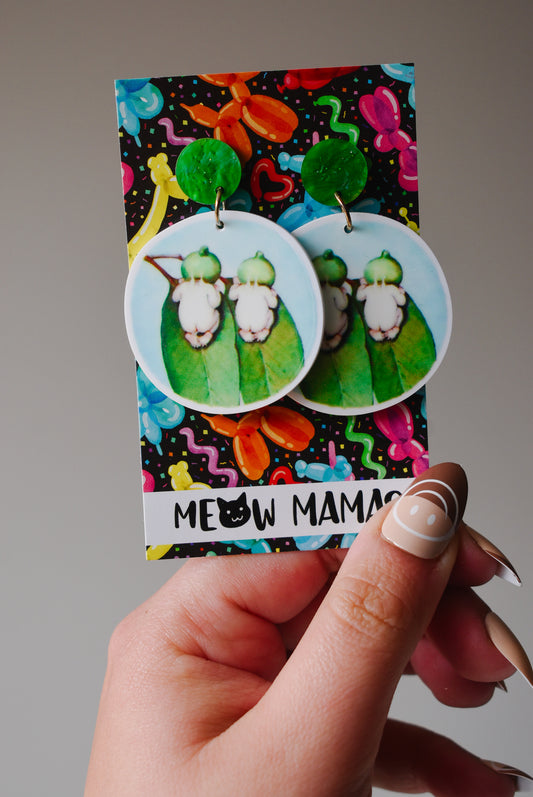 Gumnut bums dangle earrings