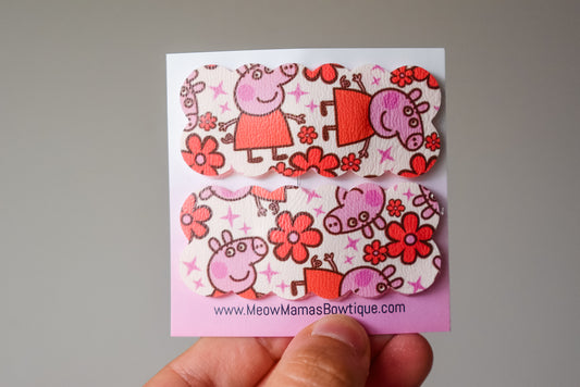 Peppa squiggle snap clip set