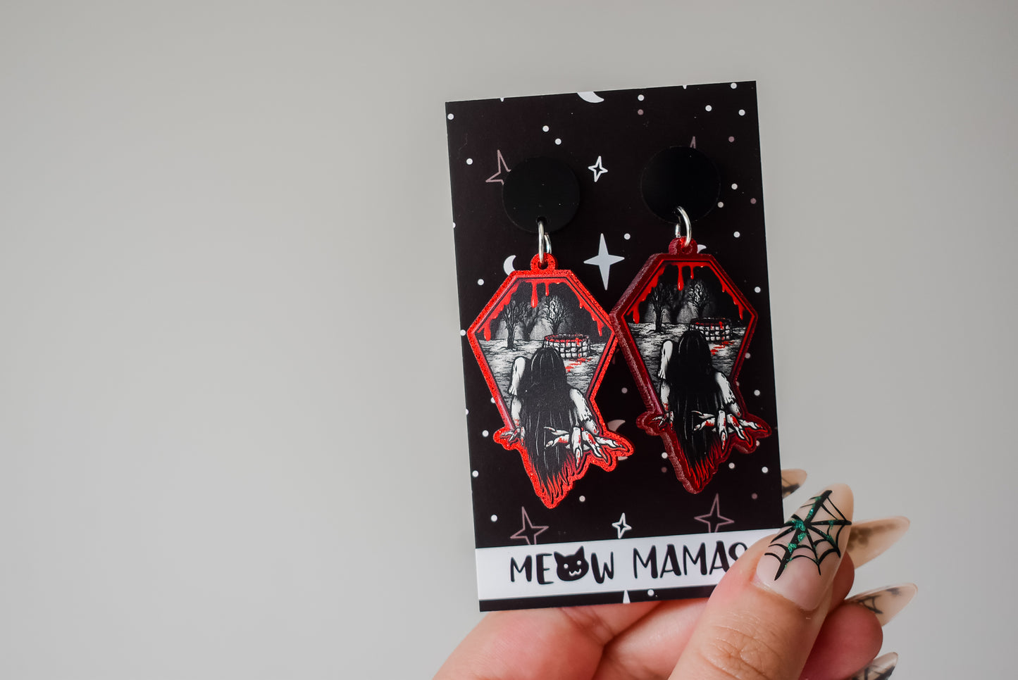 The ring Acrylic earrings