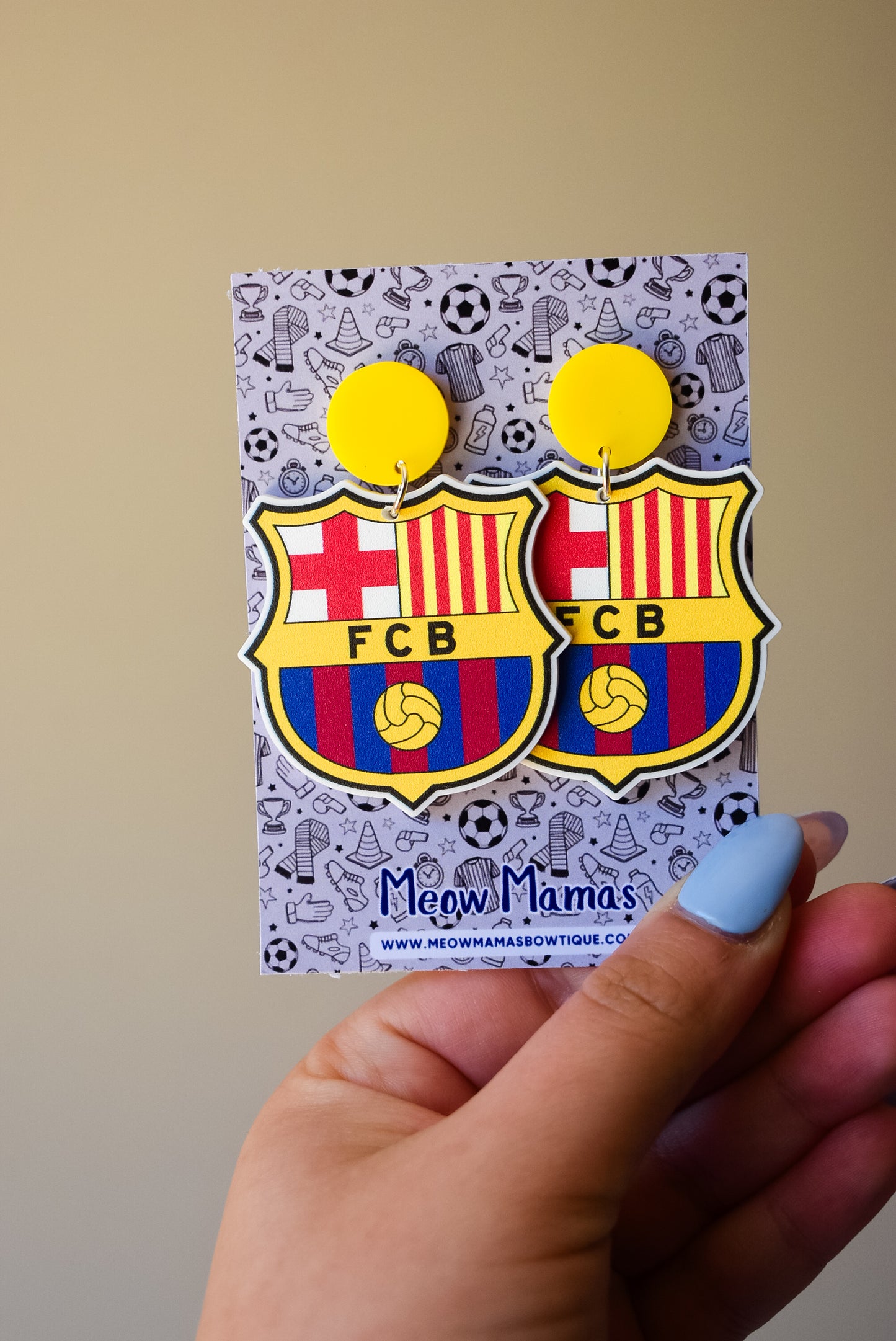 F.C Barcelona earrings