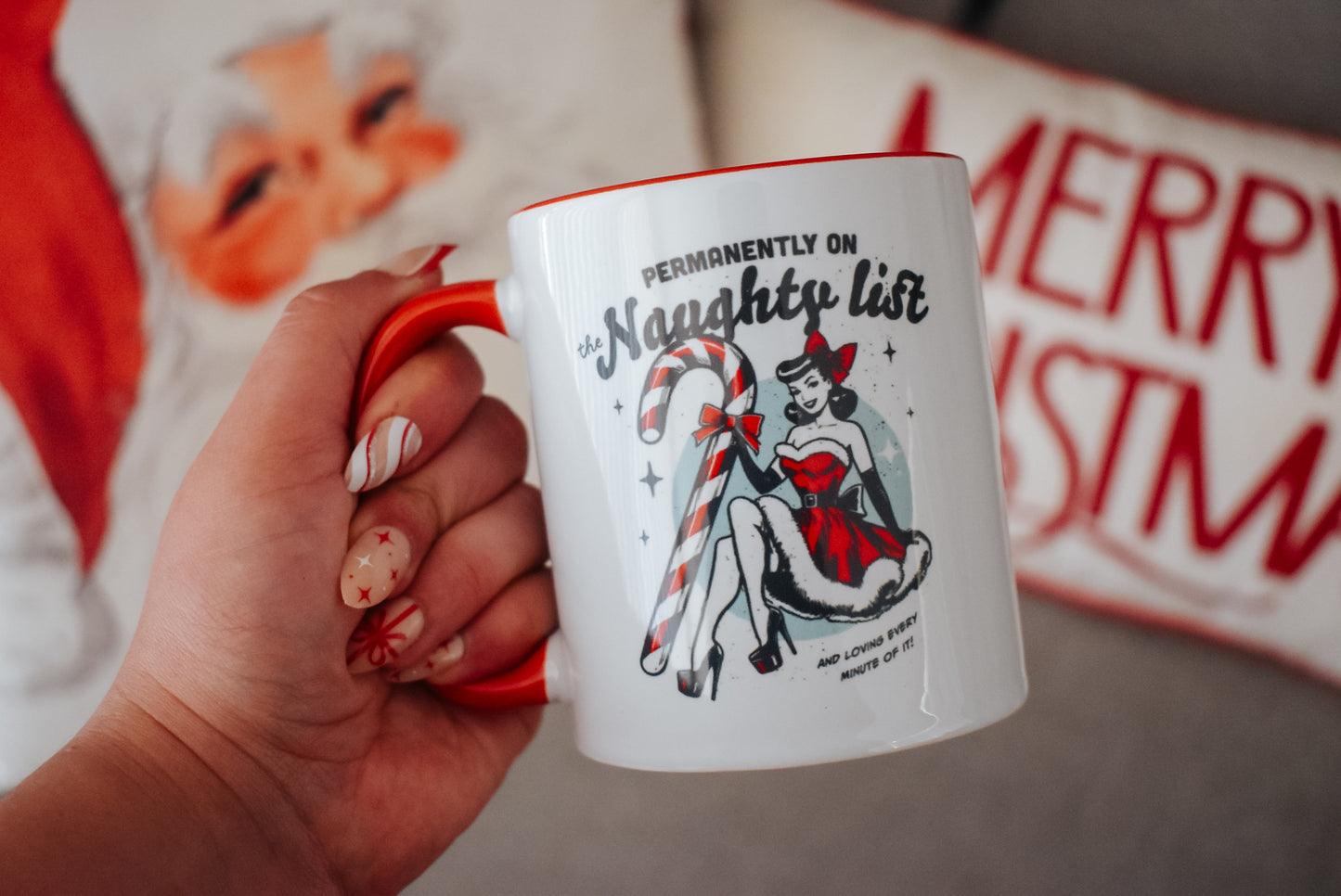 On the naughty list mug
