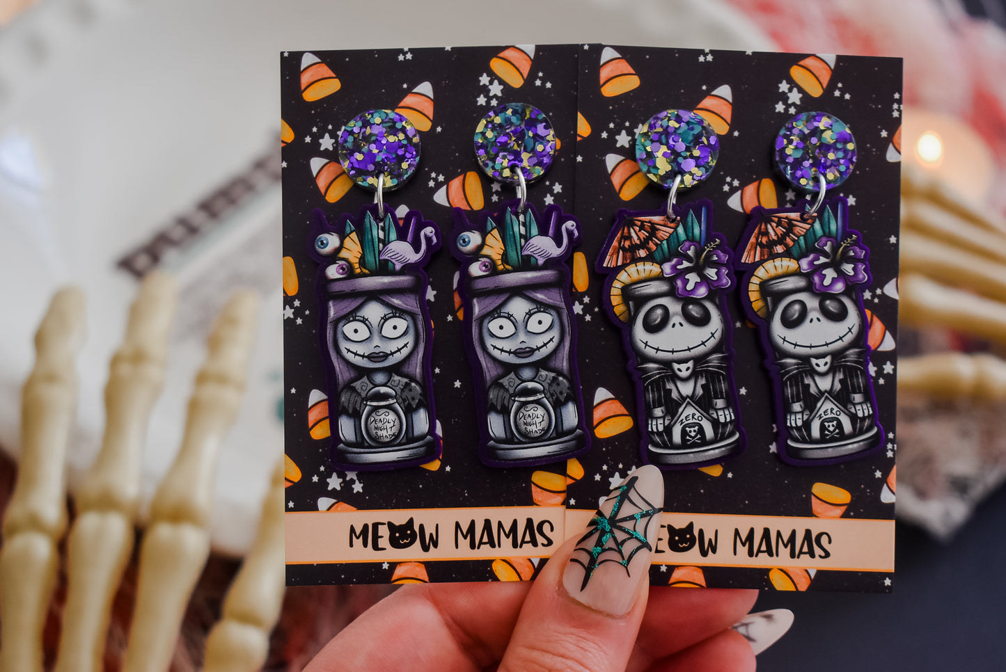 Tiki jack Acrylic earrings