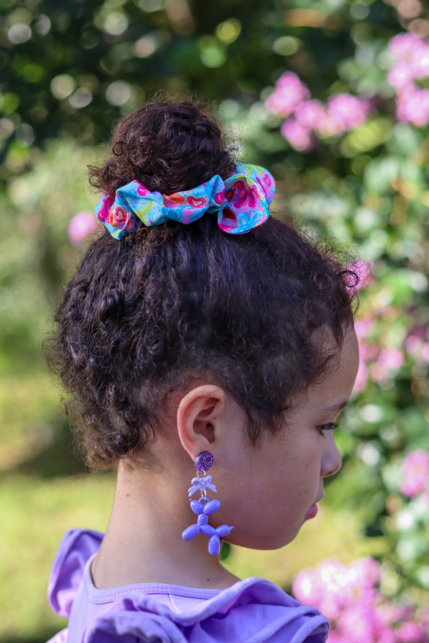 Balloon dog earrings PURPLE