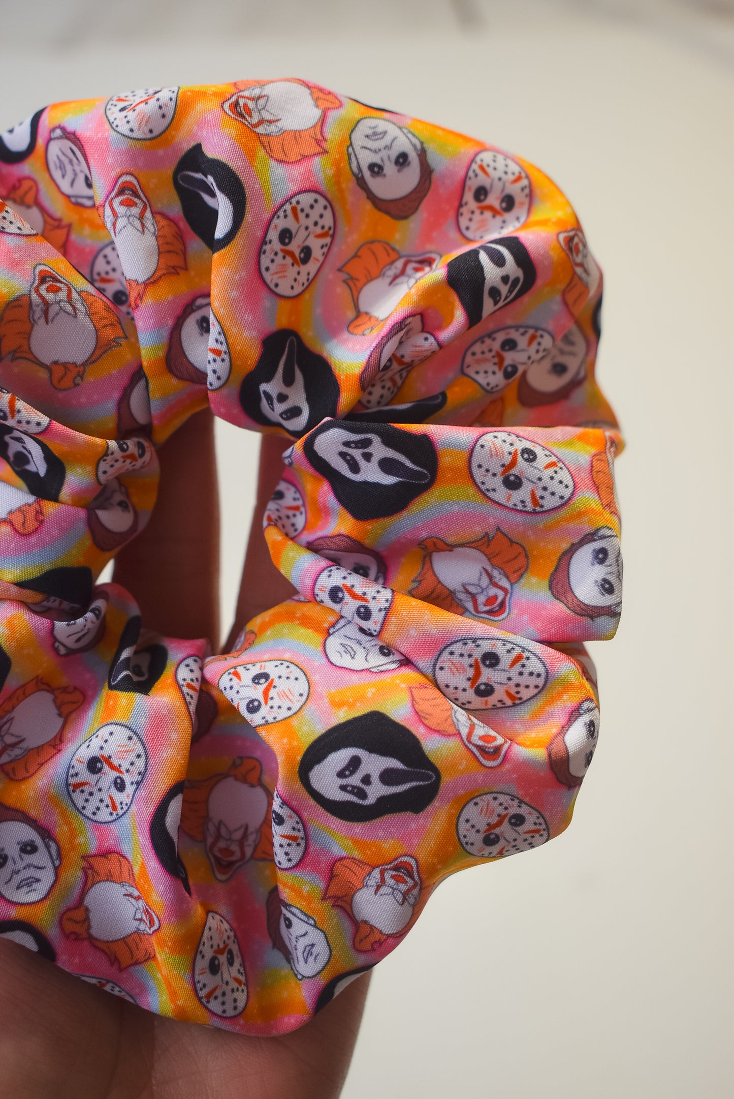 Pastel horror scrunchie