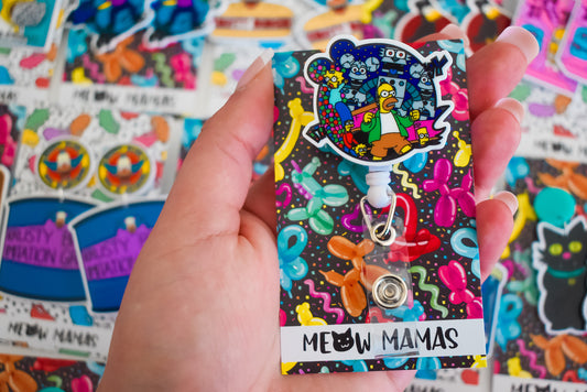 Itchy and scratchy land Badge reel