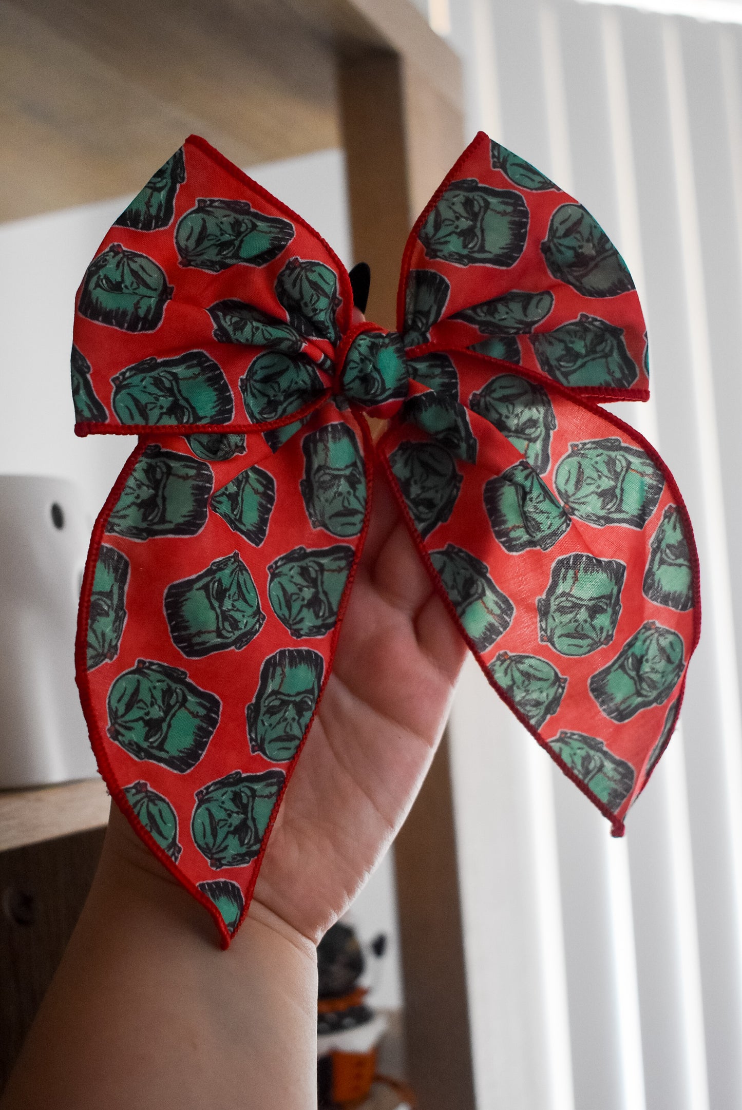 Retro frankenstein 5 inch hand tied sailor bow
