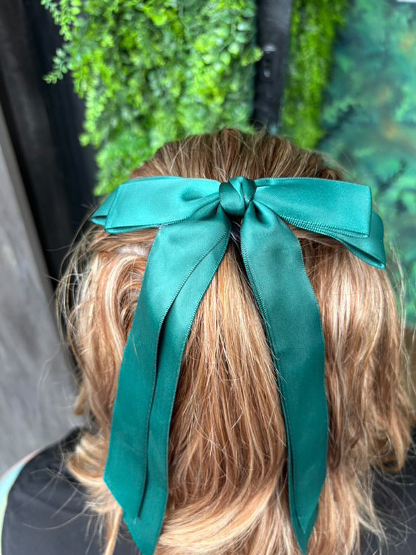 Emerald Skinny ribbon bow