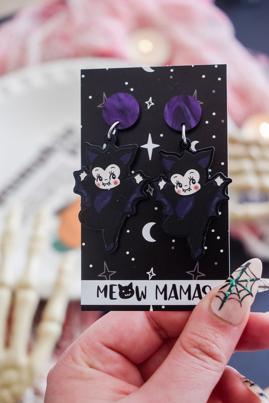Kewpie Bat Acrylic earrings