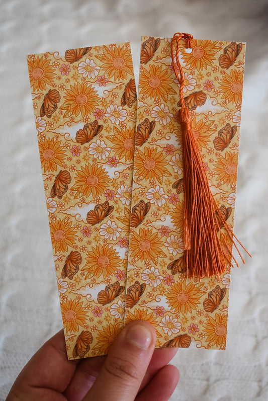 Sunrise butterflies bookmark
