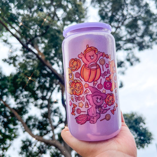 Purple shimmer scarebears cup