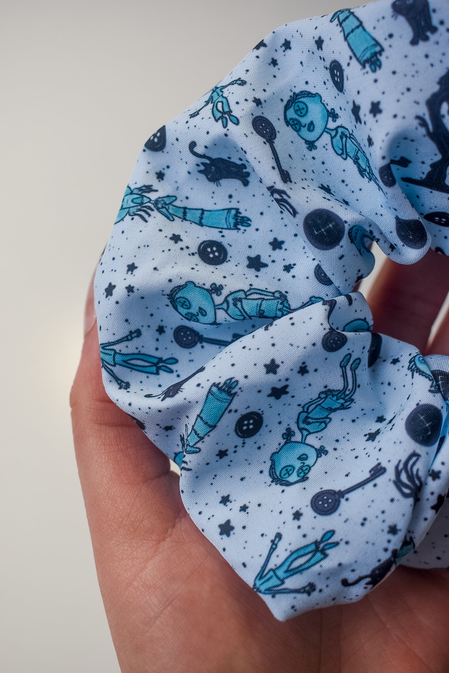 Button eye kids scrunchie