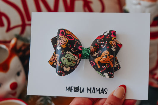 Doodley Grinch pinch bow