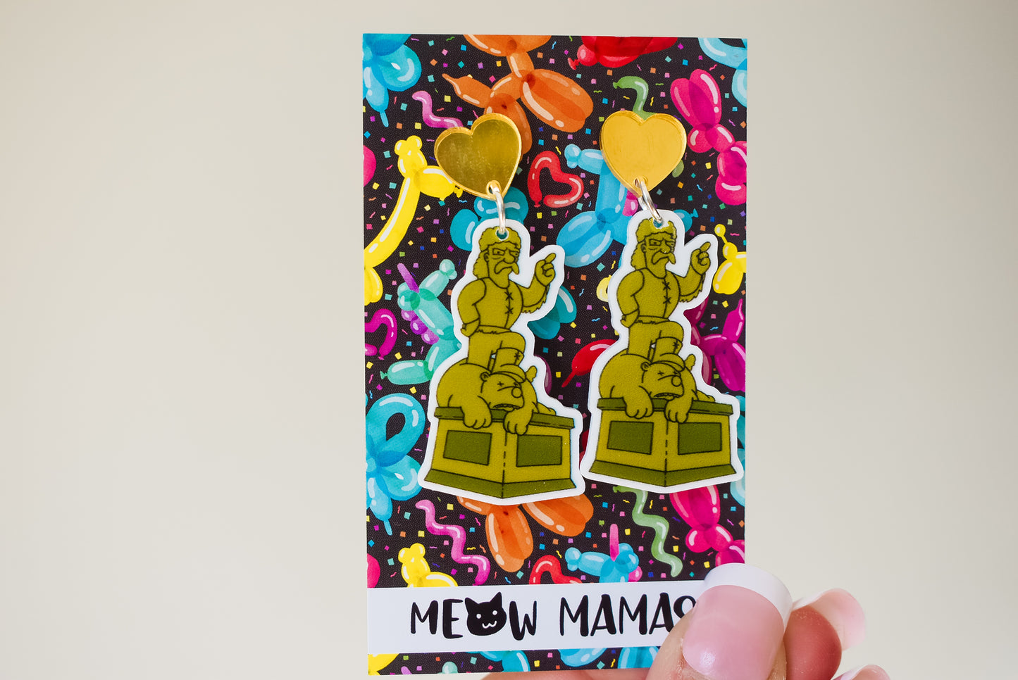 No tongue eh dangle earrings