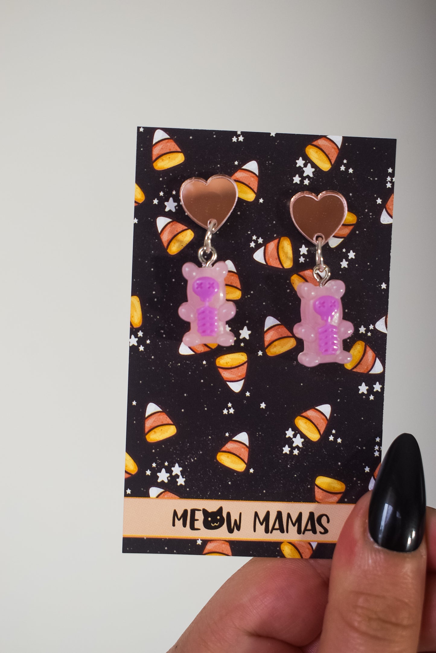 Spooky Gummy Bear dangle earrings