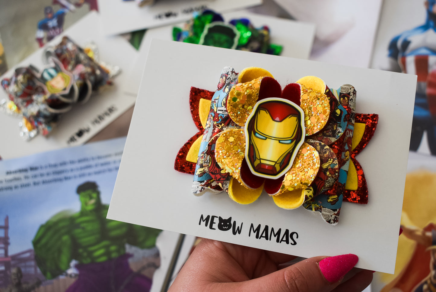 Iron man OTT hair bow