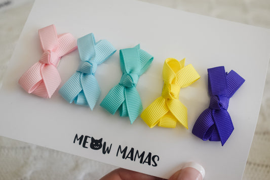 Boutique mini baby clip set Pastel Tones
