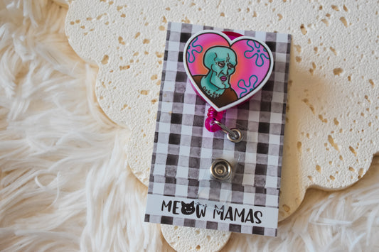Handsome squid badge reel